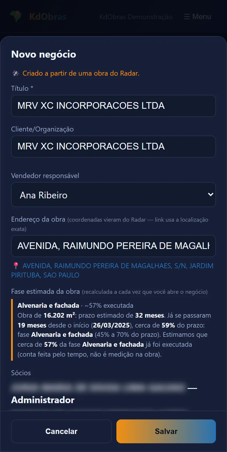KdObras no celular: Transforme em negócio