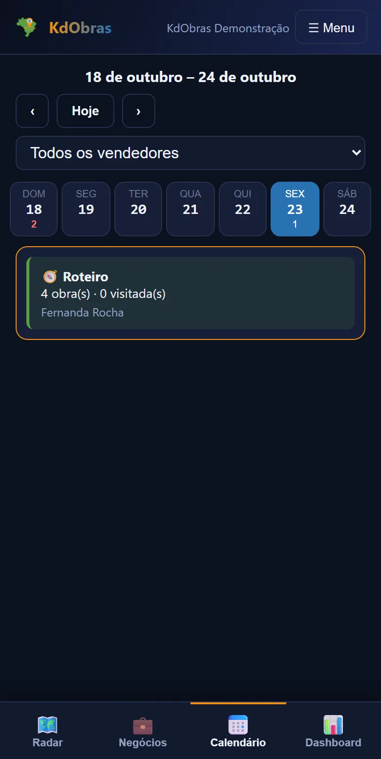 KdObras no celular: Veja a semana