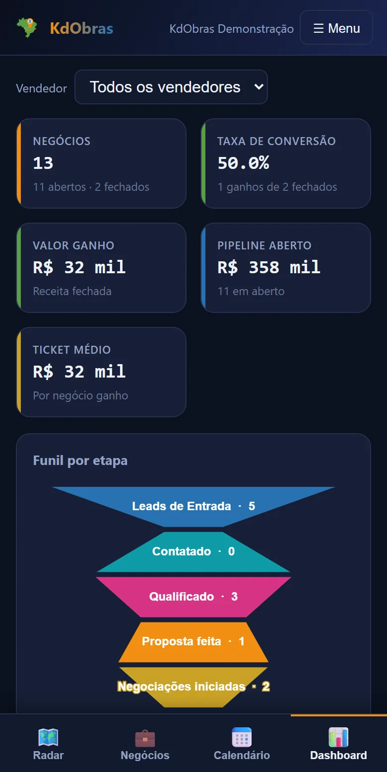 KdObras no celular: Meça o resultado